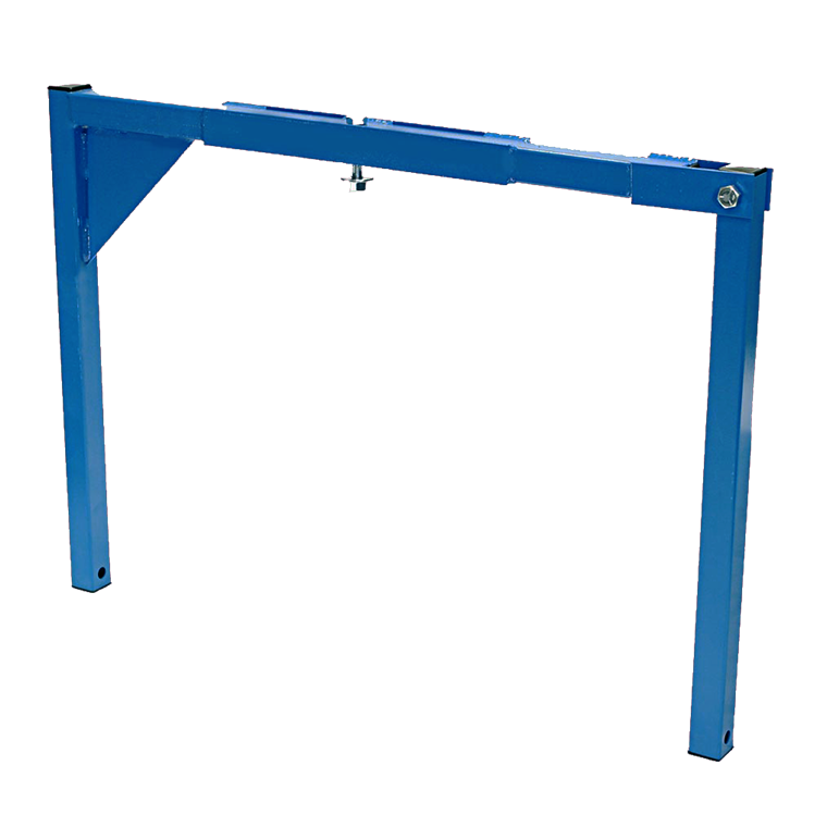Blue steel mounting bracket frame for industrial Patterson fans