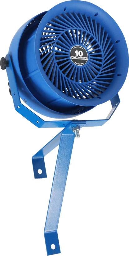 Patterson 10-inch industrial fan with mounting bracket