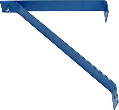 Blue metal Z-bracket support 
