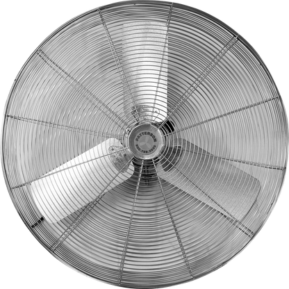 Patterson industrial stainless-steel fan with protective safety grille
