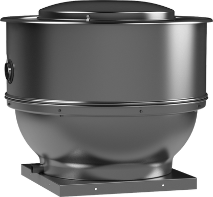 Commercial rooftop exhaust fan with aluminum housing