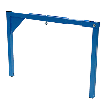 Blue steel mounting bracket frame for industrial Patterson fans